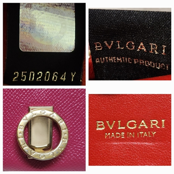 BVLGARI Bvlgari Pink Leather Bifold Wallet - Picture 16 of 16